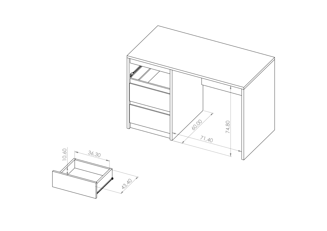 Psací stůl DANVER D-01