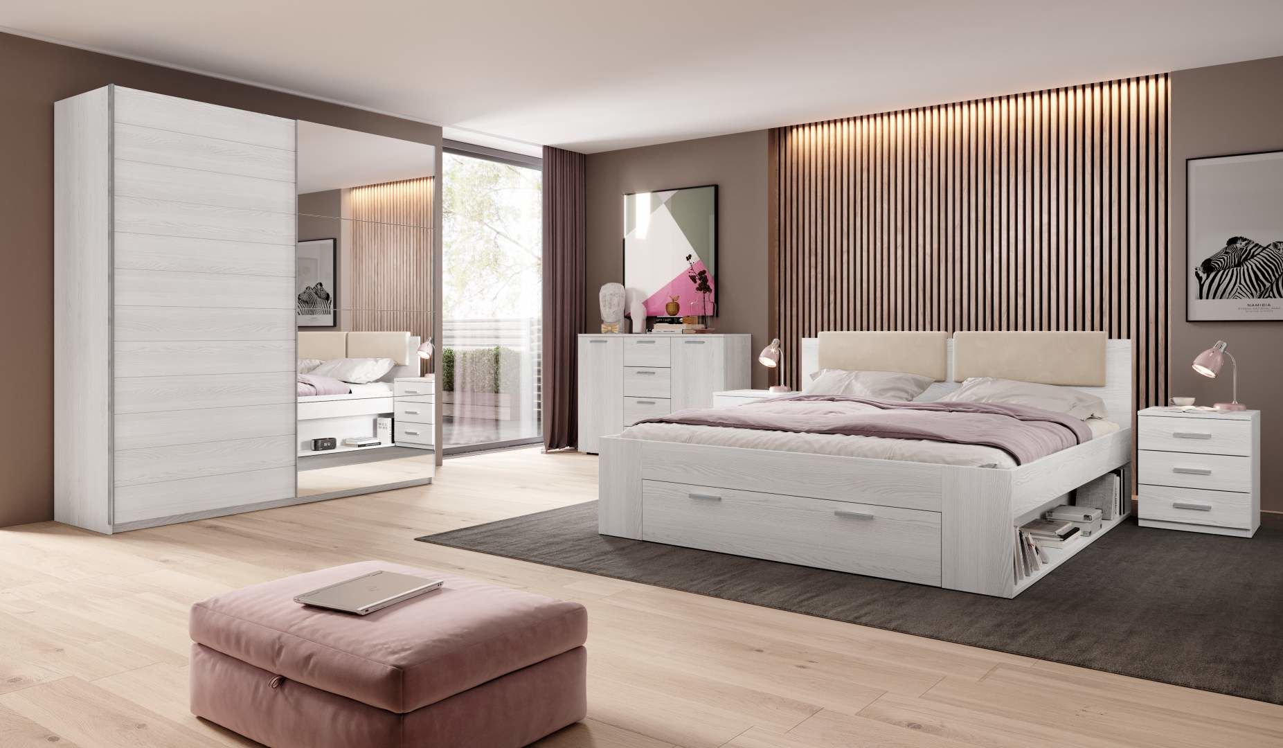 Noční stolek GALAXY Abisko jasan