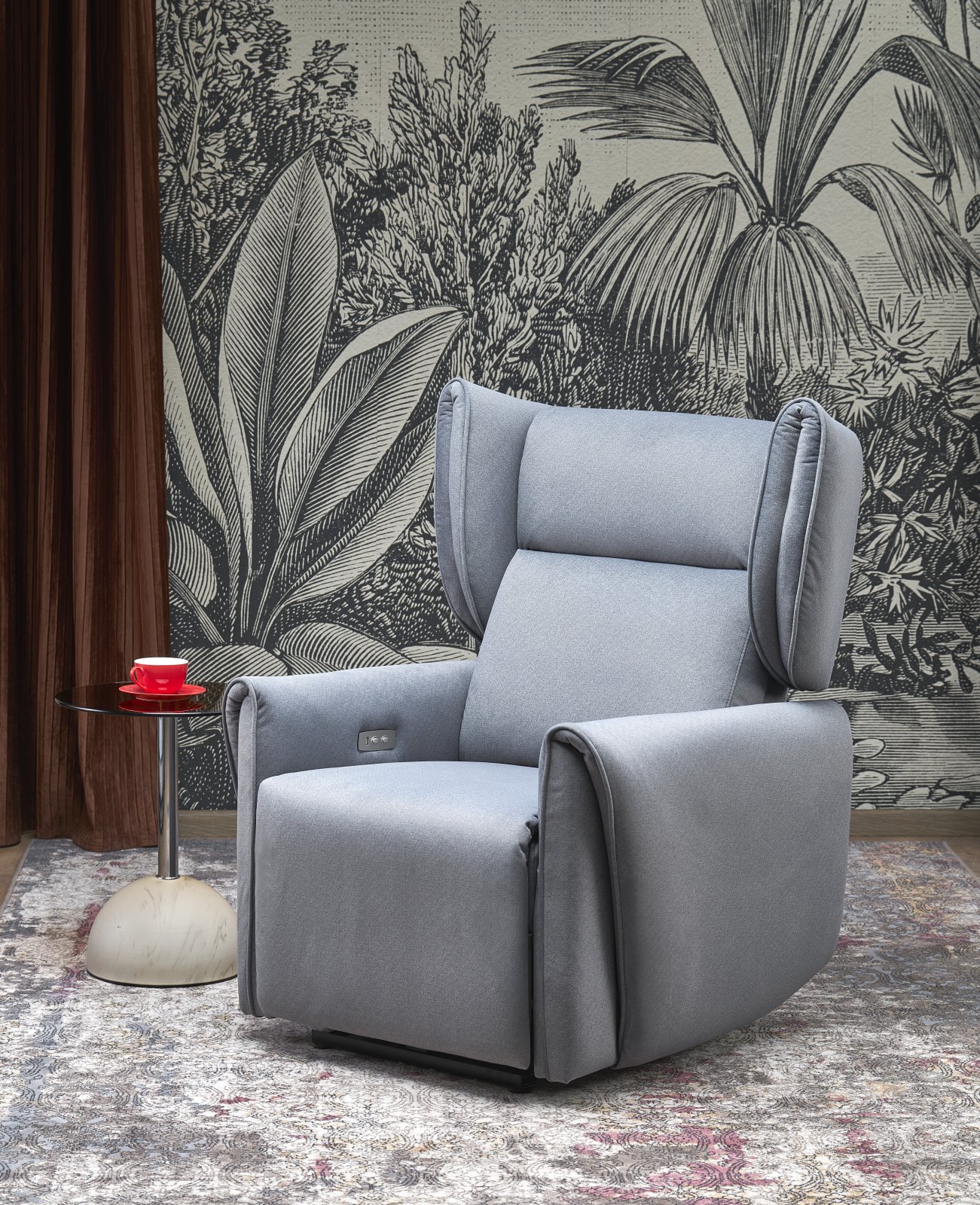 Relaxační křeslo GELATO šedé