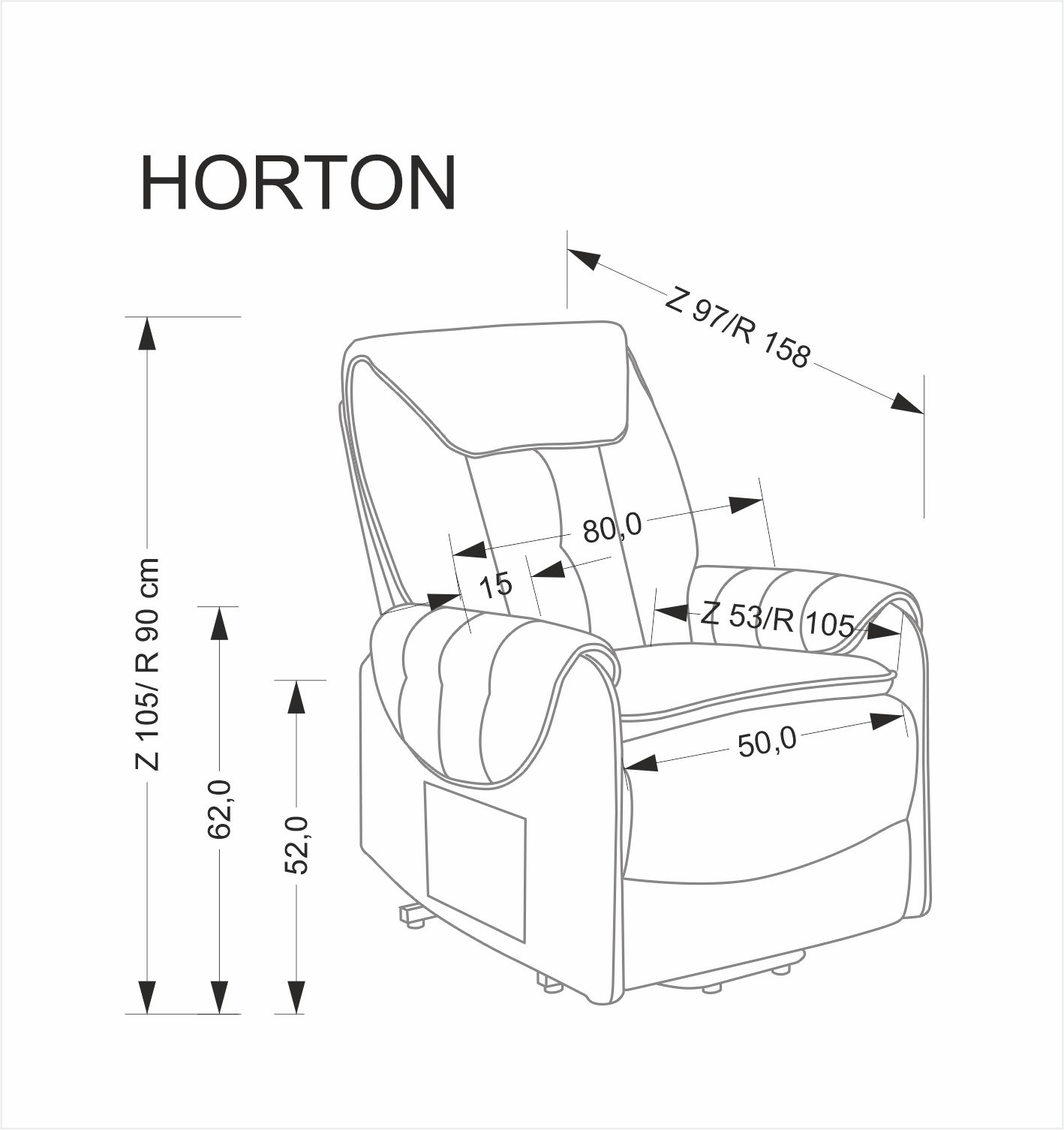 Relaxační křeslo HORTON béžové