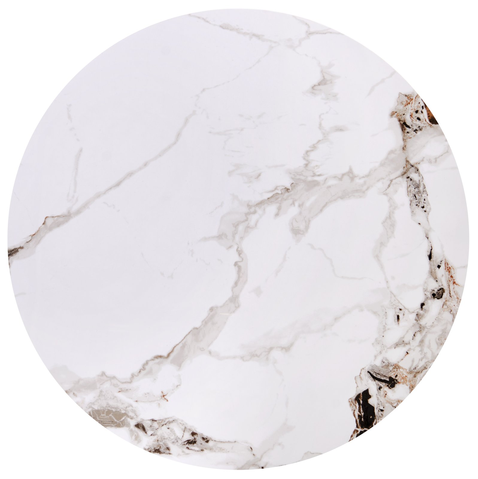 Konferenční stolky MAGNETA set 2ks bílý mramor/černá