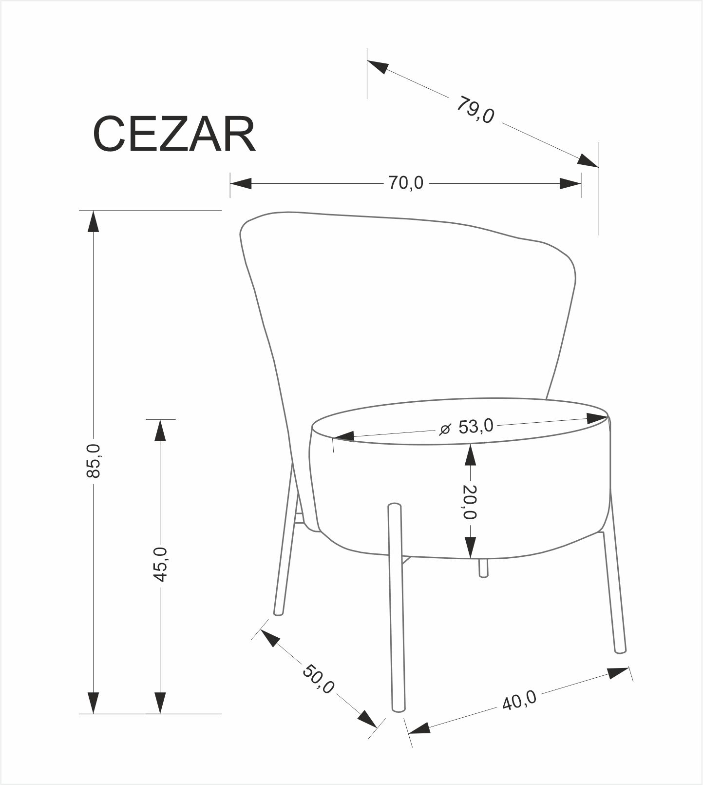 Křeslo CEZAR béžová