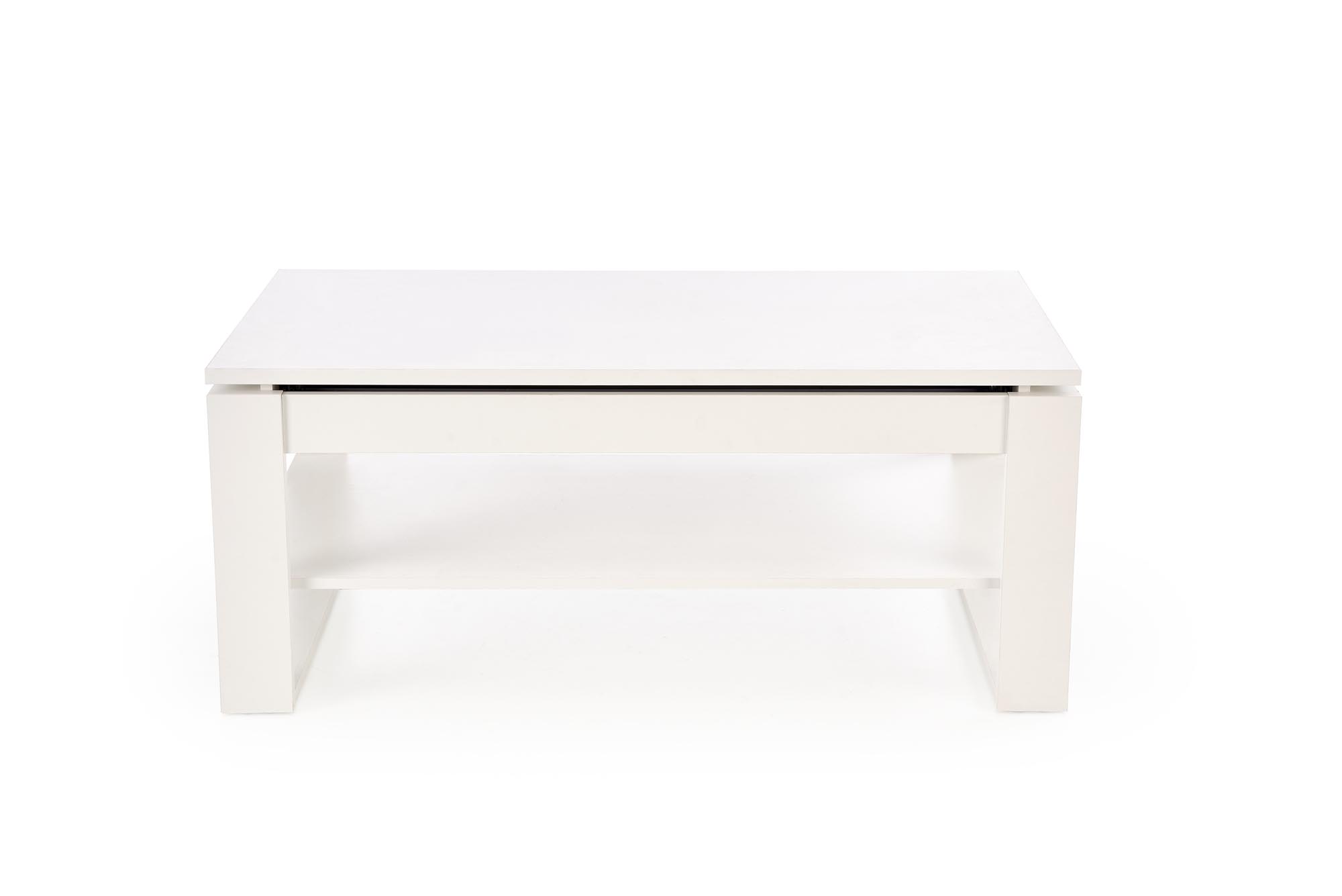 Konferenční stolek BETTY se zvedací deskou, bílý