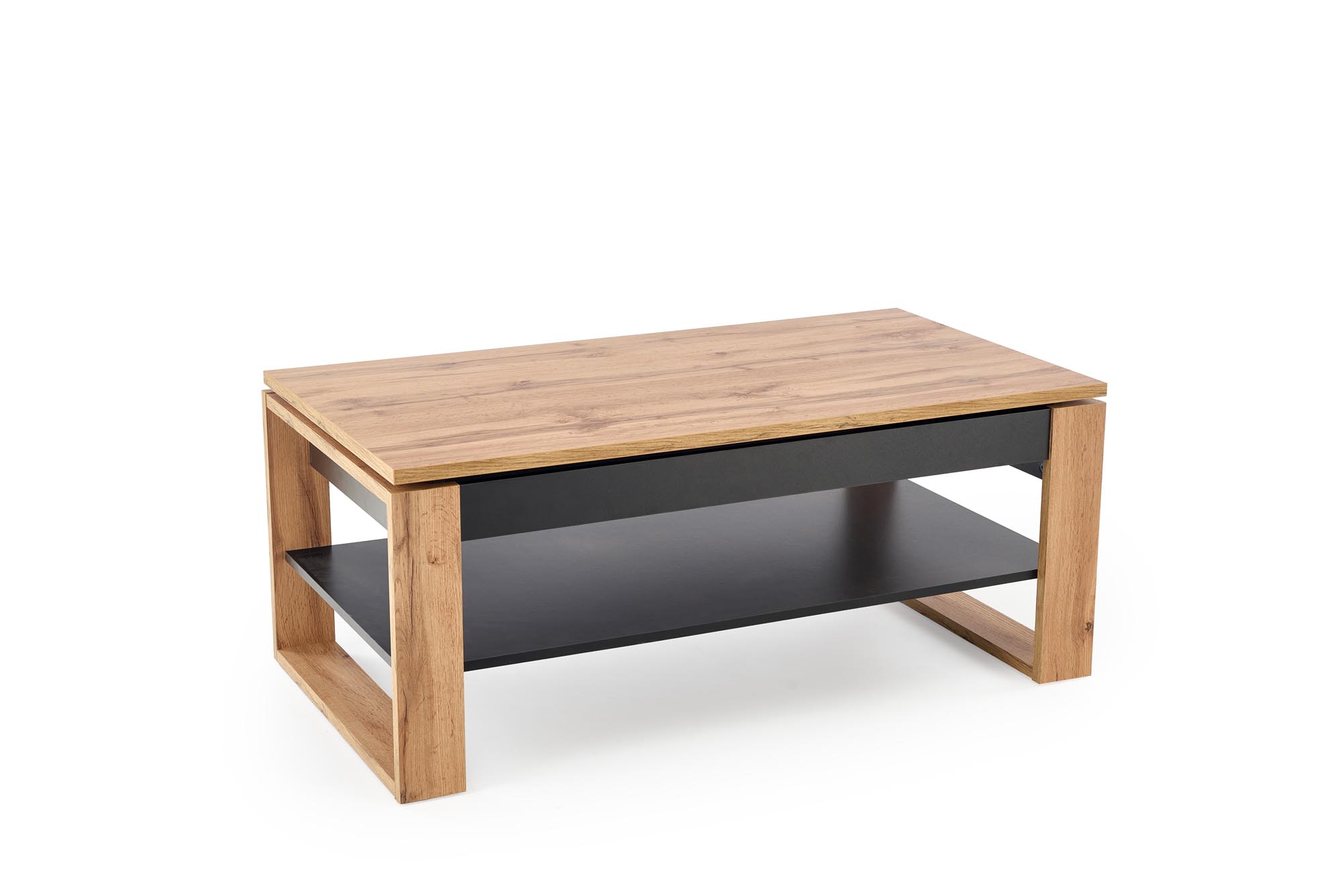 Konferenční stolek BETTY se zvedací deskou, dub artisan/černá