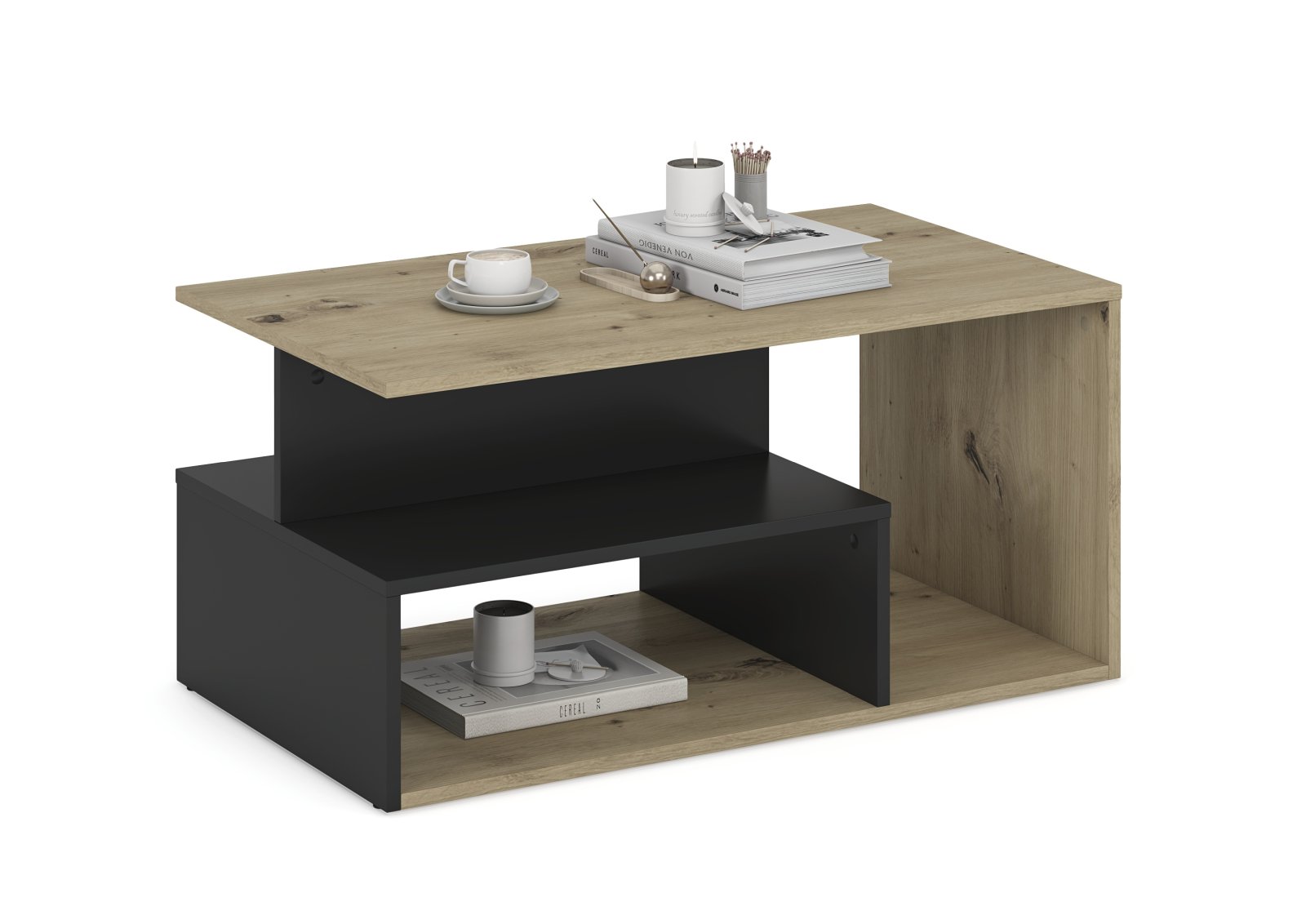 Konferenční stolek IVA dub artisan/černá
