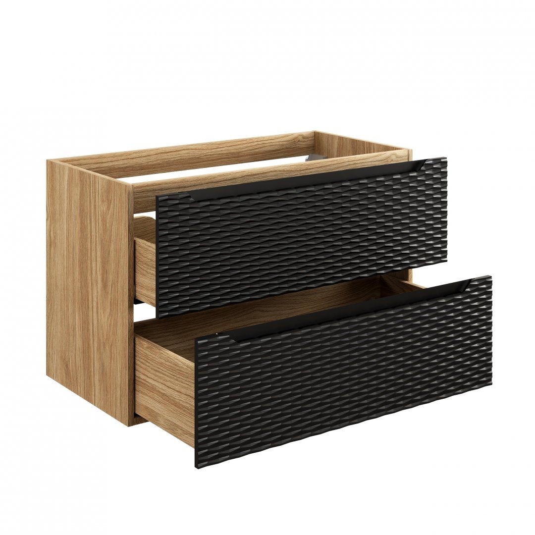 Koupelnová skříňka OCEAN ČERNÁ 82-90 2S - pod umyvadlo 90