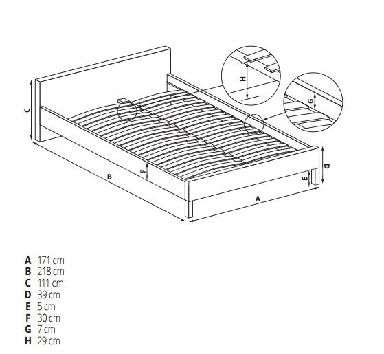 Manželská postel SABRINA