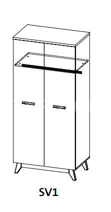 Šatní skříň SVEN 1