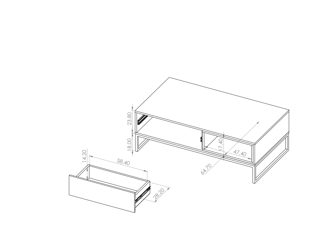 Konferenční stolek OLIVER OL-05