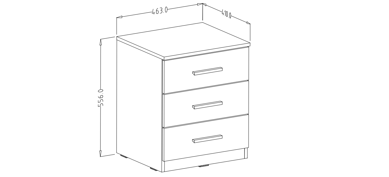 Noční stolek GALAXY Abisko jasan