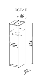 Šatní skříň KREMONA II 1 D
