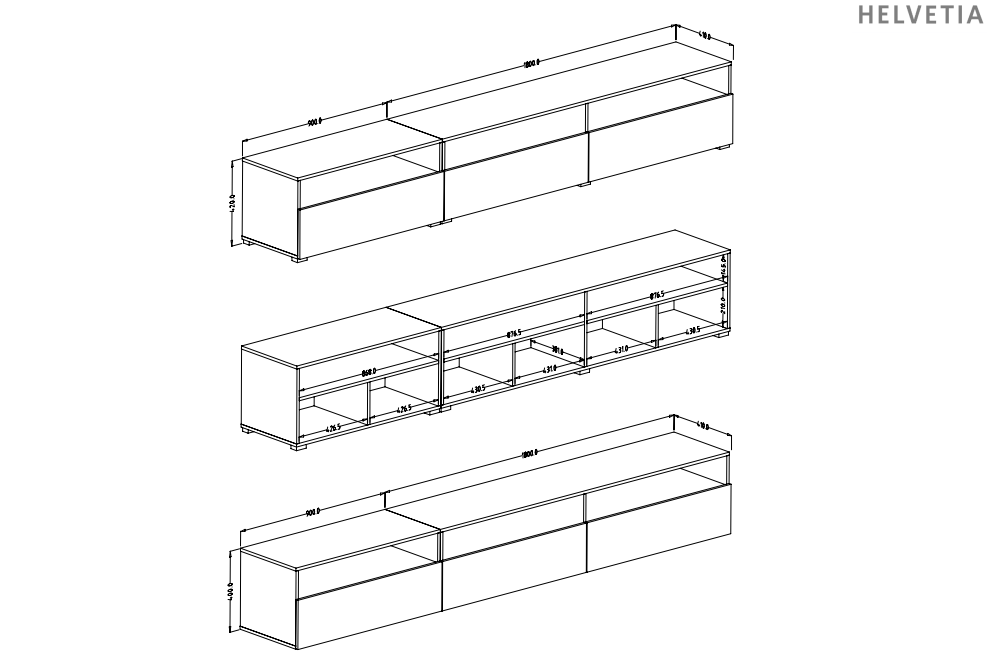 TV komoda BAROS Dub San Remo