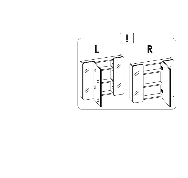 Koupelnová skříňka ARUSA  843 - závěsná zrcadlo 80