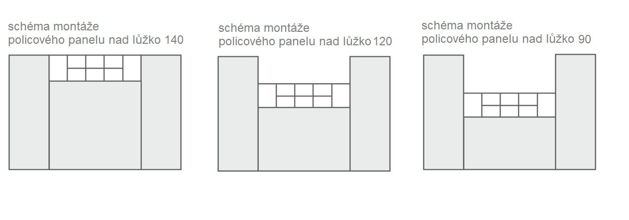 Skříň ke sklápěcí posteli HORIZONTÁLNÍ - program