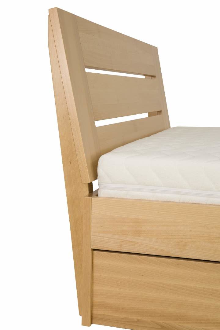 Manželská postel z masivu LK192 BOX buk