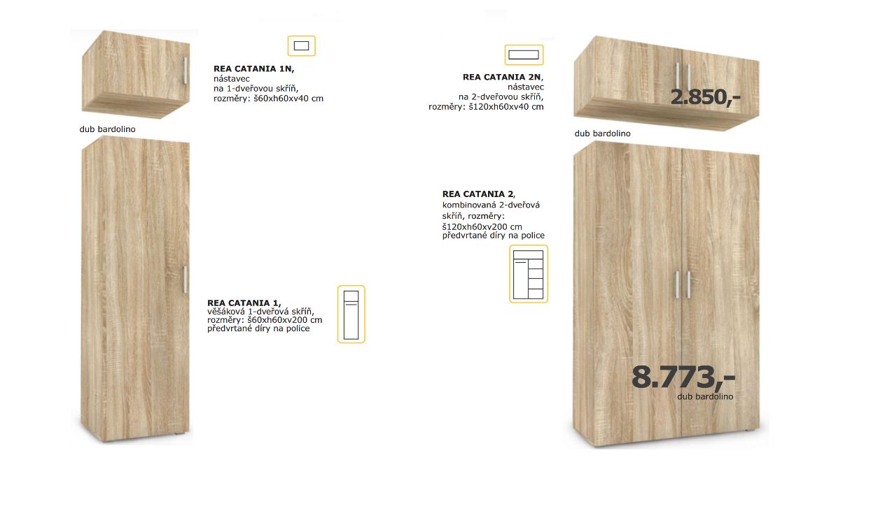 Šatní skříň REA CATANIA 1