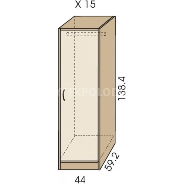 Šatní skříň JIM 5 X 15