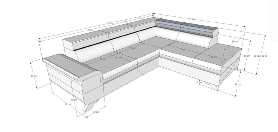 Kožená sedací souprava LAGOOS