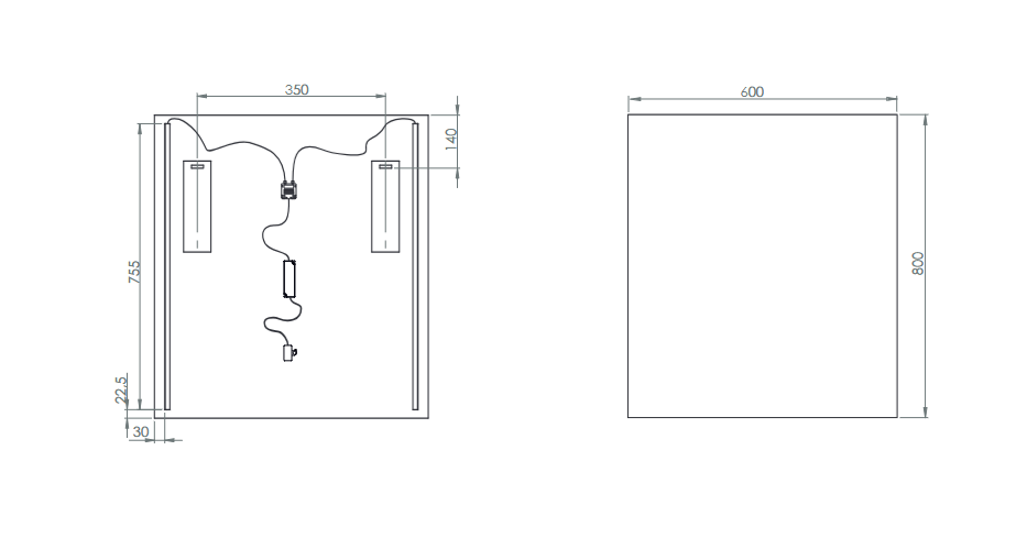 Koupelnové zrcadlo AURA LED 60