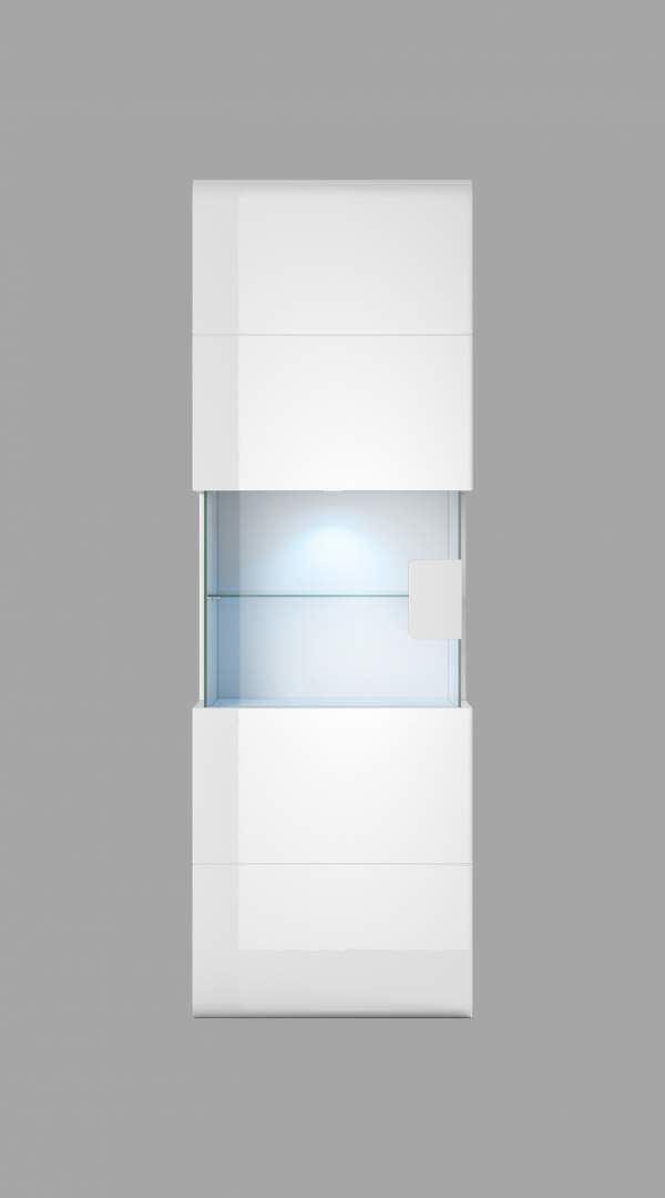 Závěsná vitrína TOLEDO Bílá/ bílý lesk