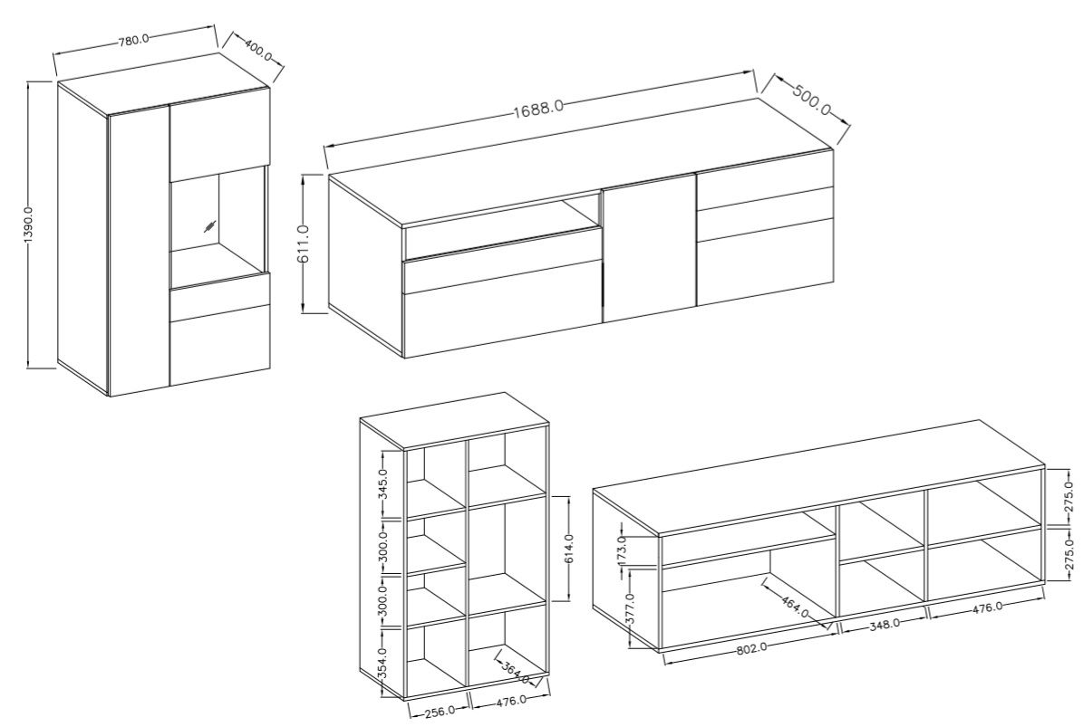 Obývací stěna SILKE