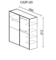 Šatní skříň KREMONA 2D