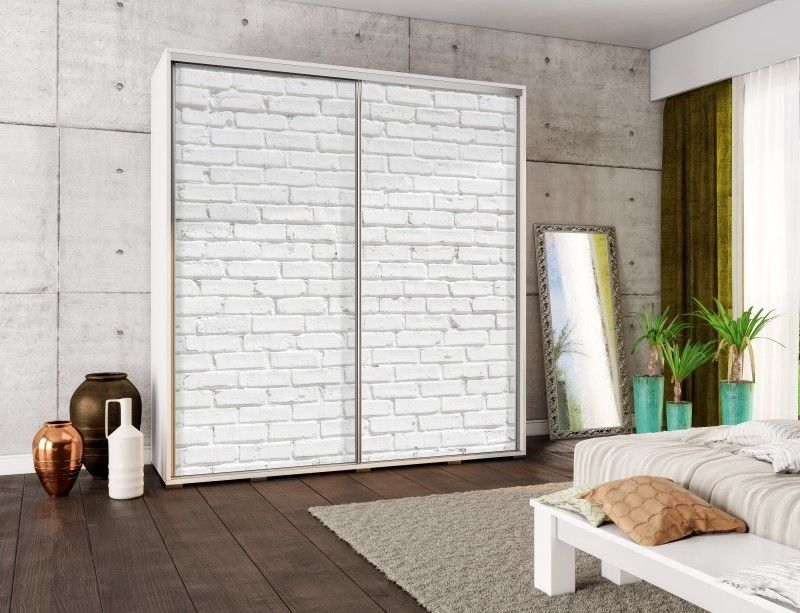 Šatní skříň PEM 205 Bílá zeď