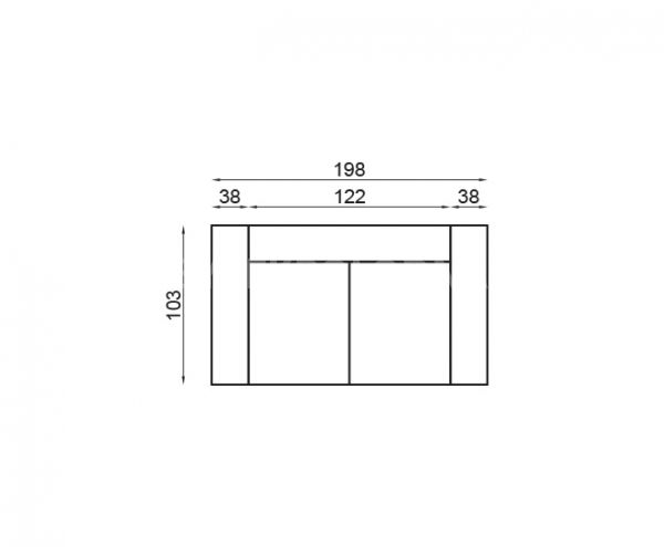 Kožená pohovka SCANDY 2