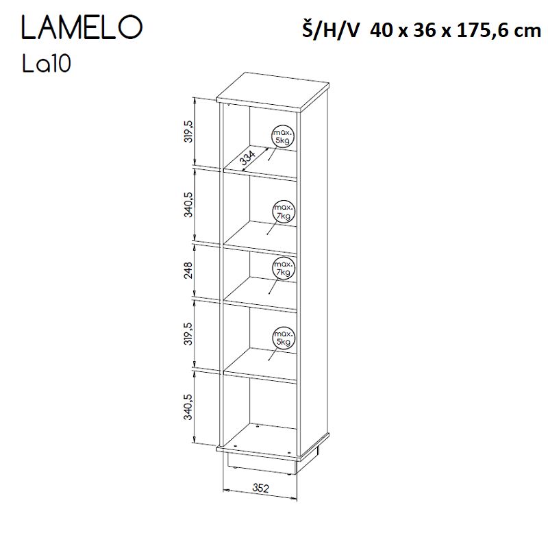 Regál LAMELO 10