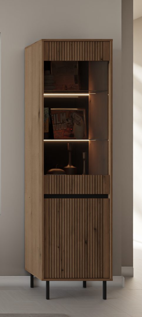 Prosklená vitrína vysoká OSAKA 2D