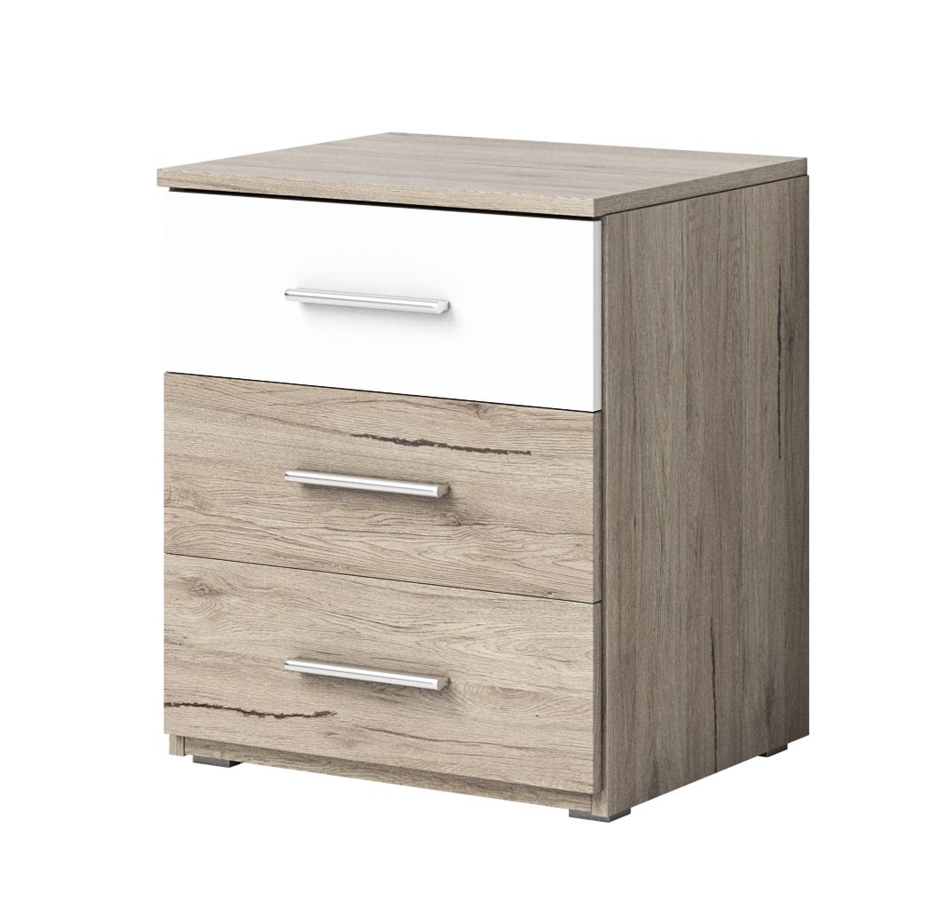 Noční stolek BETA Dub San Remo/ bílá