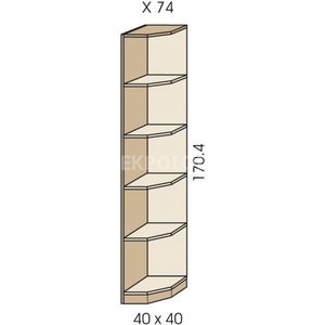 Rohový regál JIM 5 X 74