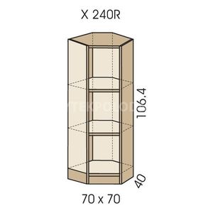 Rohová skříň JIM 5 X 240R