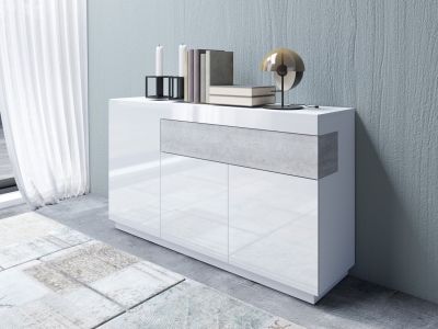 Komoda II SILKE Bílá - Colorado Beton