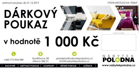 Dárkový poukaz v hodnotě 1000 Kč