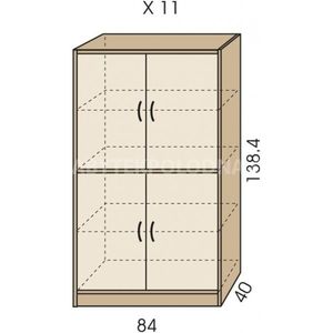 Kombinovaná skříň JIM 5 X 11