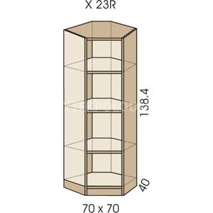 Rohová skříň JIM 5 X 23R