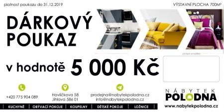 Dárkový poukaz v hodnotě 5000 Kč